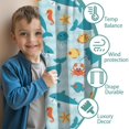 thumbnail image 3 of Funny Window Curtains for Kids Room - 42Wx63H Inch 2 Panels, Rod Pocket Colorful Cartoon Shark Patterns for Boys Bedroom Decor Preschool Classroom Curtains Playroom Living Room Window Drapes, 3 of 5