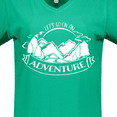 thumbnail image 4 of Inktastic Let's go on an Adventure Mountains Women's V-Neck T-Shirt, 4 of 5