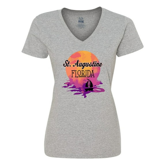 Inktastic St. Augustine Florida Vacation Women's V-Neck T-Shirt
