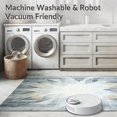 thumbnail image 5 of ODIKA 6'x9' Machine Washable Non-Slip Area Rug, Art Fan Mosaic with Radiant Detailing High Traffic Rug, Gray, 222227, 5 of 7