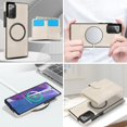 thumbnail image 3 of ELEHOLD Case for Samsung Galaxy Note 20, 2-in-1 Magnetic Shockproof Leather Wallet Flip Case Cover, Detachable Card Holder with Stand,White, 3 of 5