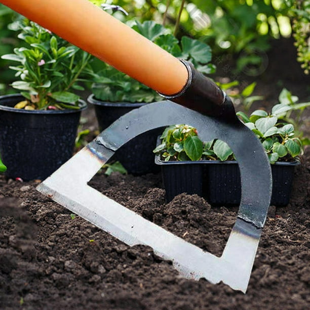 Azada hueca para jardinería, herramientas para eliminar malezas, fácil de usar, práctica, resistente, portátil, de metal, equipo para desherbar, para 21x14cm