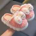 thumbnail image 1 of Zapatillas de algodón de invierno para niños, niñas, princesas, cálidas, de terciopelo, con tacón, para padres e hijos, niños grandes, medianos y pequeños, zapatillas de algodón de felpa para bebés, 1 of 1