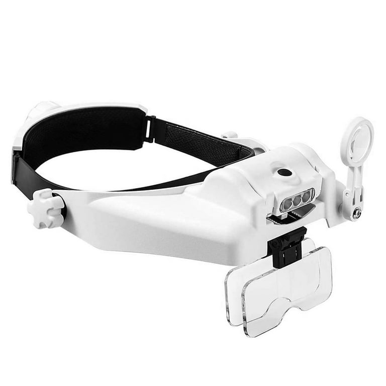 Magnifying Glass For Reading Magnifier Headband Multi-lens Multifunctional  LED Light Head-mounted Acrylic Eye Magnifier