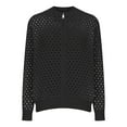thumbnail image 5 of SROBPTY Womens Jackets, Casual Jackets for Women, Women's Casual Fashion Hollow Knitted Long Sleeve Zipper Jacket Black,XL, 5 of 5
