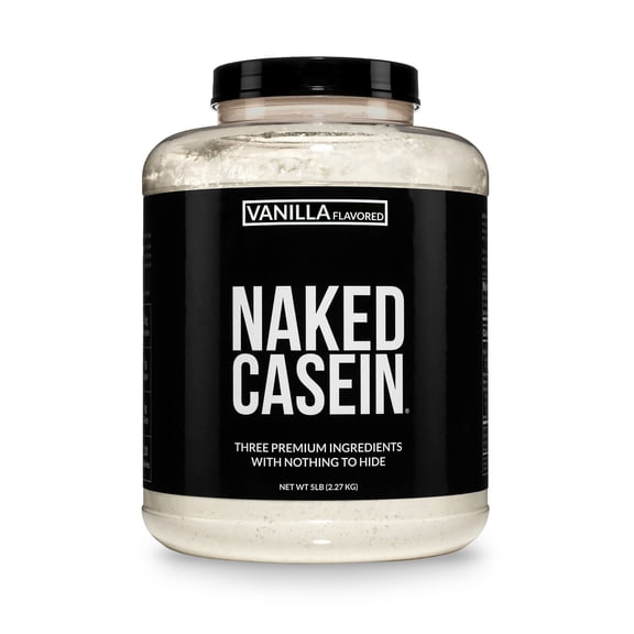 Naked Casein - Vanilla Micellar Casein Protein from US Farms - 5 Pound Bulk, GMO-Free, Gluten-Free, Soy-Free, Preservative-Free - Stimulate Muscle Growth - Enhance Recovery - 61 Servings