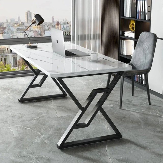 Study Simplicity Office Desks Bedroom Modern Write Luxury Office Desks Workbench Computer Escritorio Ordenador Furniture QF50OD My Lux Decor Round