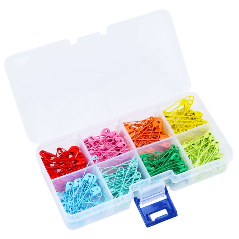 FAGINEY 240Pcs Colorful Safety Pins 32mm Stainless Steel Safety