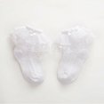 thumbnail image 3 of New Spring Summer Kids Baby Girls Lace Ruffle Frilly Ankle Socks Princess Short Tutu Cotton Socks for toddler children, 3 of 4