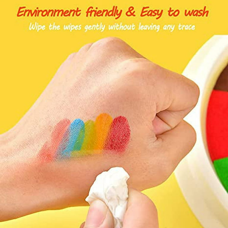 Funny Finger Painting Kit for toddlers 1-3 Washable Paint Palm Hand  Graffiti DIY Painting School Painting for Kids, 25 Colors 