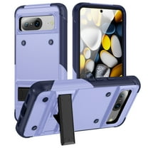 Dteck for Google Pixel 8 Case, Military Grade Drop Protection Slim Fit for Google Pixel 8 Case with Built-in Kickstand,Purple