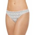 thumbnail image 1 of Charter Club Womens Pretty Lace Trim Cotton Thong Panties (Ivy Stripe, Small), 1 of 1