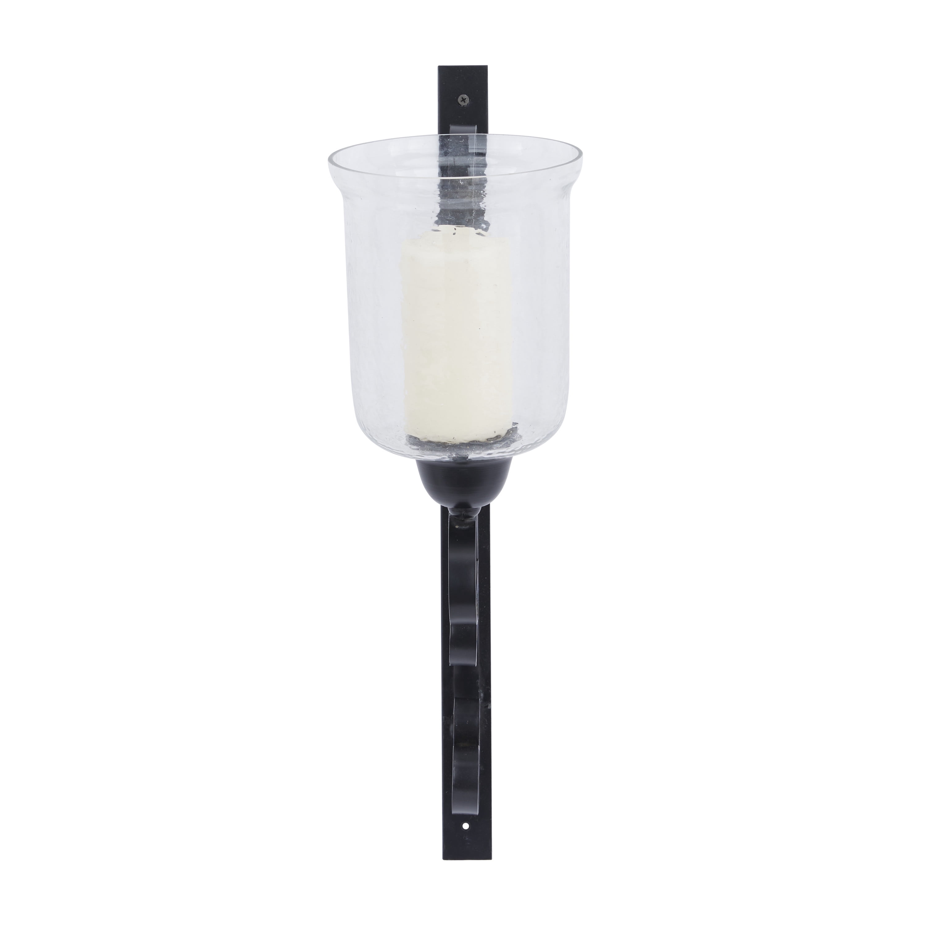 DecMode Black Metal Wall Sconce