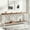 Walnut & White, variant on 40-Inch Modern Console Table With White Circular Flower Geometric Base, Wood Narrow Sofa Table, 180LBS Capacity Contemporary Accent Entryway Table For Living Room, Hallway, Behind Couch