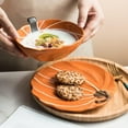 thumbnail image 3 of Ceramic Salad Plates,pumpkin Shape Dinner Plate Set,plates For Snack,pasta,fruit,serving Dishes For Halloween,plate, 3 of 5