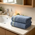 thumbnail image 4 of Huzdenx 2‑Piece Cotton Hand Towel, Soft Highly Absorbent Durable Bathroom Towel, Reusable Daily Household Towel for Kitchen & Bathroom, Multiple Colors Available, 4 of 4