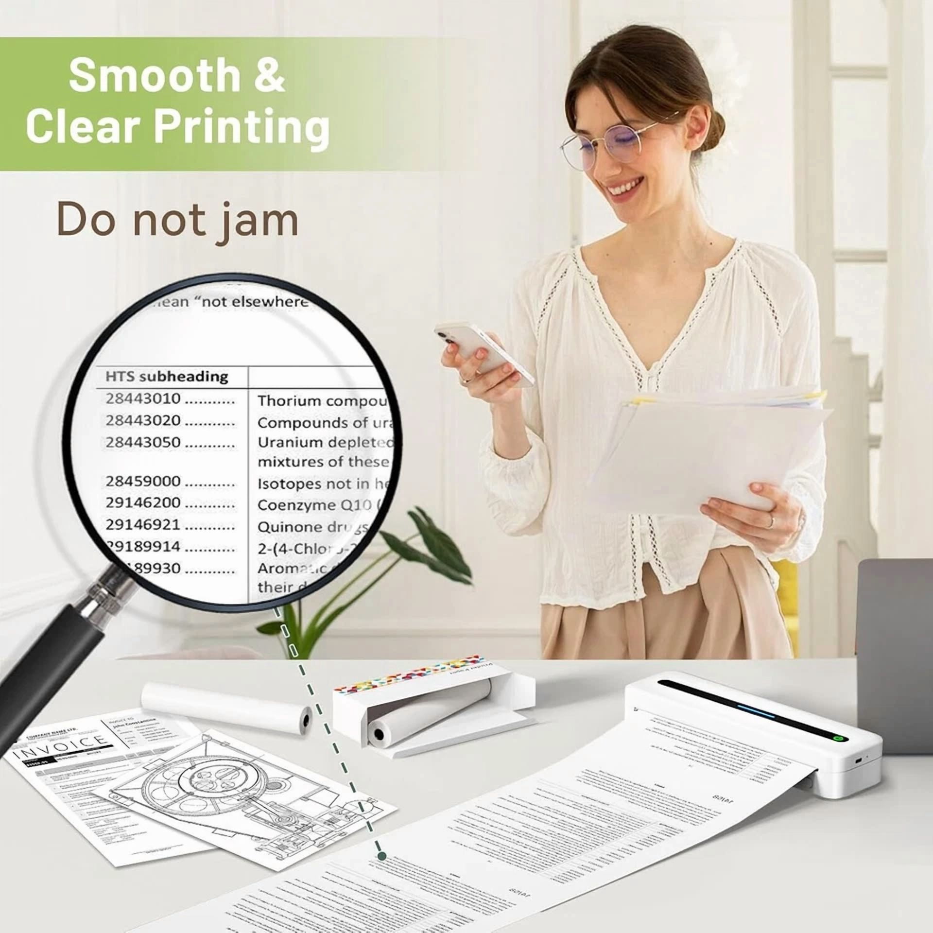 BUTTERFLY- 2 Rolls A4 Thermal Printer Paper 8.5" Width 7M Long For Itari M08F M832 Phomemo