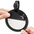 thumbnail image 2 of Easter Font 2pcs PU Leather Round Bag Tags with Privacy Cover and Name ID Tag - Suitcase Tags for Travel Luggage, Handbags, Backpacks, School Bags, 2 of 6