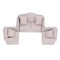 thumbnail image 1 of Miniature Sofa Set, Dollhouse Furniture Delicate Simulation Soft Touch With Pillow For 3 Years Old Above For Living Room, 1 of 8