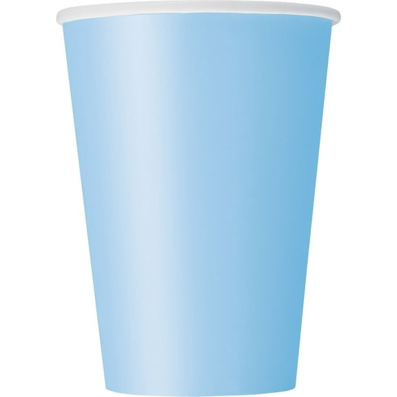 Paper Cups, 12 oz, Light Blue, 10ct