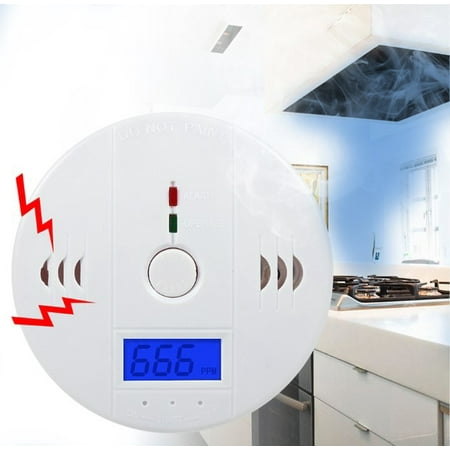 LCD CO Carbon Monoxide Poisoning Sensor Alarm Warning (Best Place To Put Co2 Detector)