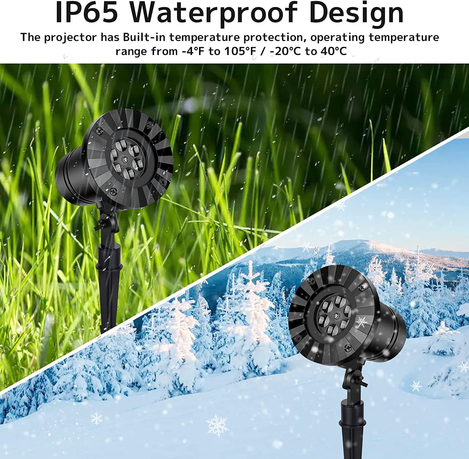 Dropship Outdoor Waterproof Christmas Snowflake LED Projector