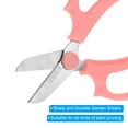 thumbnail image 4 of Uxcell Garden Scissors Floral Shears Floral Scissor Gardening Pruning Shears Pink 2 Pcs, 4 of 5