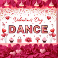 thumbnail image 6 of Red Heart Valentine's Day Banner Pink Flower Dance Party Display Balloon Decor Cupcake Design Romantic Backdrop for Valentine's Day Party Dance Event Romantic Celebration, 6 of 9