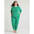 thumbnail image 2 of Joyspun Women's Sleep Fleece Top and Joggers Pajama Set, 2-Piece, Sizes S to 3X, 2 of 5