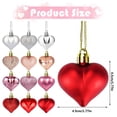 thumbnail image 3 of 36Pcs Heart Ornaments Valentines Day Decorations Red Pink Silver Glitter Valentines Ornaments for Tree Hanging Heart Shaped Ornament for Wedding Anniversary Party Supplies,Red, 3 of 9