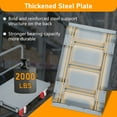 thumbnail image 6 of Steel Panel Truck Cart, Platform Truck Cart, Heavy Duty Lumber Cart Drywall Dolly Cart, Flatbed Cart with 2000 lbs Capacity and 4 Swivel Casters, 36x24inch Steel Board with 3 Side Handrails, 6 of 11