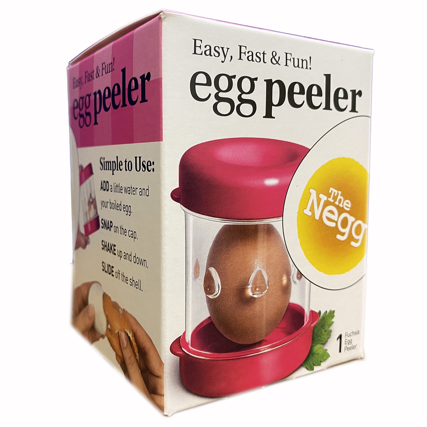  The Negg Boiled Egg Peeler - Fuchsia: Home & Kitchen