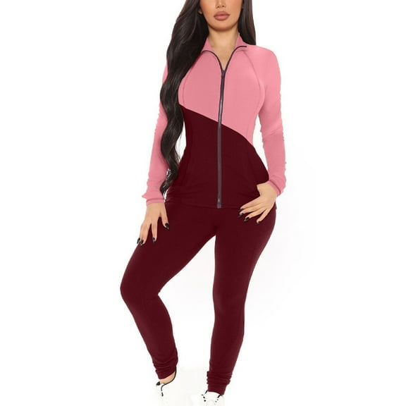 Lindreshi Pajamas for Women Set Women Fashion Patchwork Sets Wear Lounge Wear Pocket Home Sleep Set Tops Pants