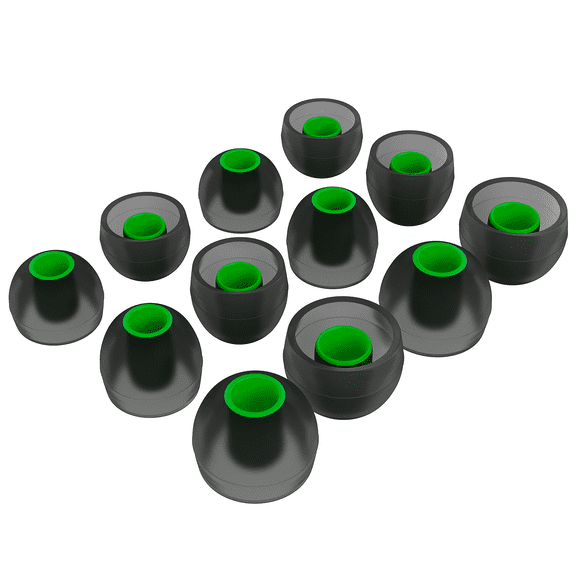 Medium Replacement Silicone Eartips Eargels Earbuds Ear Tips Compatible with Senso, Zeus, Otium, Hussar, Sony MDR, Tozo, Mpow Headphones & Earphones (Medium - 6 Pairs)