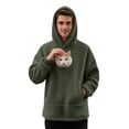 thumbnail image 4 of FUZHIQ Womens Cat Dog Carrier Hoodie Pet Pouch Sweatshirt Kangaroo Pocket Round Opening Hooded Pullover Top, 4 of 8