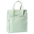 thumbnail image 6 of HandyHome Green Tote Bag for Kids Women, Large Utility Tote Bag with Side Pocket, Make-Up Pouch with Handles Zippered Handbag for School&Meeting, Daycare Bag Students Gifts School Office Supplies, 6 of 7
