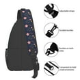 thumbnail image 5 of ZICANCN Crossbody Sling Bags for Women Men,Pink Yellow Floral Texture Casual Shoulder Backpacks for Travel Sport Climbing Runners Daypack, 5 of 9