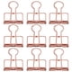thumbnail image 1 of 10 pinzas metálicas para papel, ideales para sujetar documentos de oficina., 1 of 7