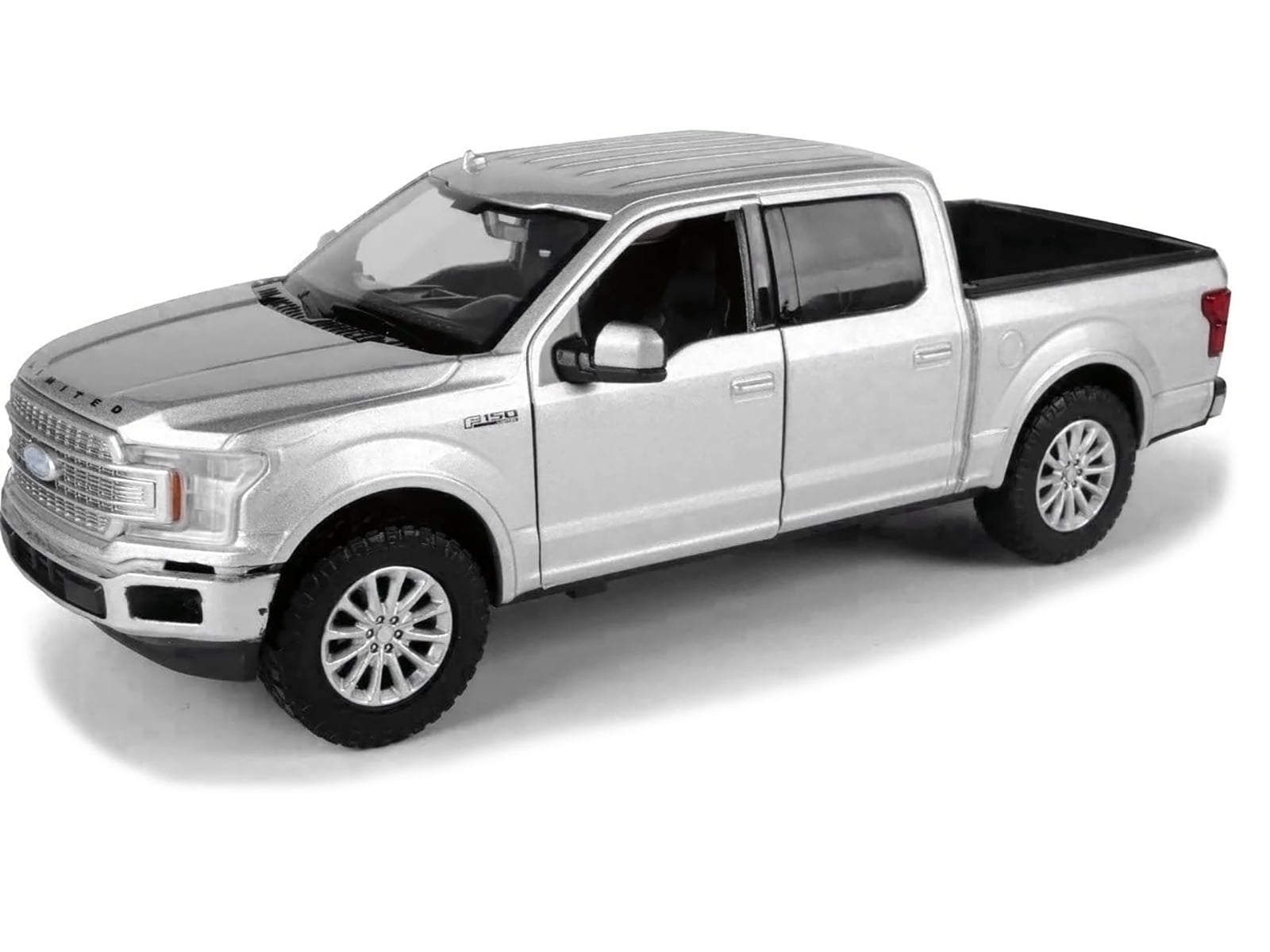 2019 Ford F-150 Limited Crew Cab Pickup Truck Metallic Silver 1/24-1/27 Diecast Model Car by Motormax