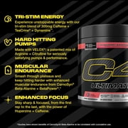 C4 Ultimate Pre Workout Powder, 300mg Caffeine Energy Formula with Beta Alanine, Creatine, TeaCrine & Dynamine, Sugar Free Preworkout for Men & Women – Strawberry Watermelon, 20 Servings