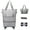 Gray, variant on 26in Foldable Travel Bag Expandable,Rolling Duffle Bag with Wheels,Weekender Travel Bag with Rolling Wheels,Tote Bag Gray