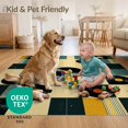 thumbnail image 4 of ODIKA 4'x6' Ultra-Soft Area Rug, Vinyl Music Vintage Album Grid Abstract Equalizer Record Minimalist None Washable, Bare feet friendly, Silk-Touch for Bedroom Home office, 4 of 7