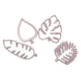 thumbnail image 1 of Lot de 4 emporte-pièces en forme de feuilles tropicales, pour décoration de gâteaux Luau, 1 of 4