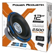 (2 pack) Power Acoustik Gothic Series GW-124 Premium 12 Subwoofer - 2,500 Watt Max, Composite Fiber Rigid Cone (New)