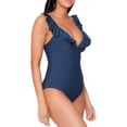 thumbnail image 2 of Js Jessica Simpson Frill Shoulder Plunge One Piece Swimsuit, 2 of 4
