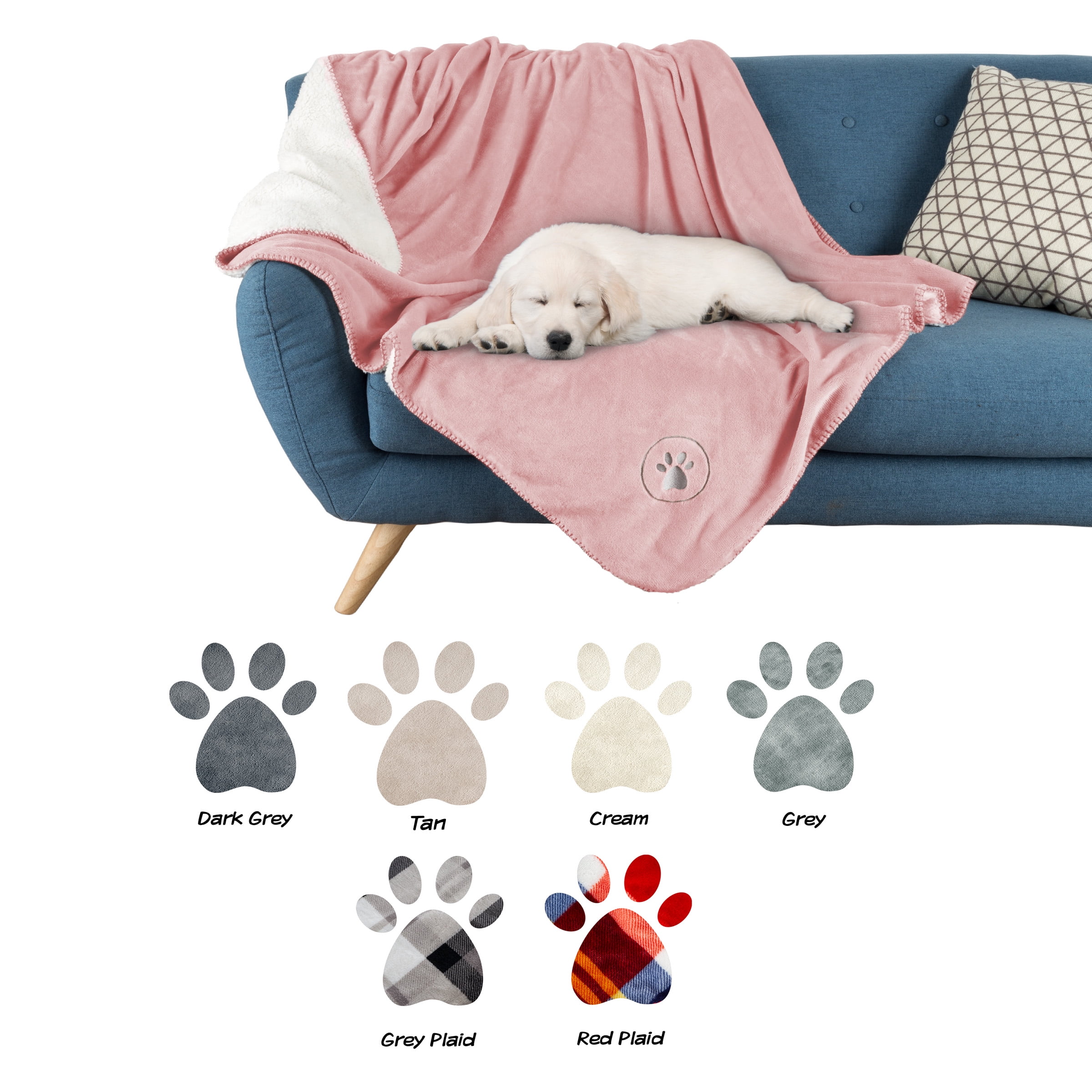 Waterproof Pet Blanket – Reversible Tan Throw Protects Couch, Car, Bed from  Spills, Stains, or Fur – Dog and Cat Blankets by Petmaker (50x60) -  
