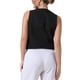 thumbnail image 3 of CHAQUETA DE JEANS SIN MANGAS PARA MUJER INSPIRADA CHIC, CON ESCOTE EN V Y BOTONES, VESTIDO DE DENIM CROP XL NEGRO, 3 of 6