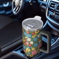 thumbnail image 6 of 40oz Pioneer Flower Floral Print Pattern Insulated Tumbler with Handle, BPA-Free Leak Proof Lid and Straws, Double Wall Vacuum, Hot 12h/Cold 34h, 6 of 6
