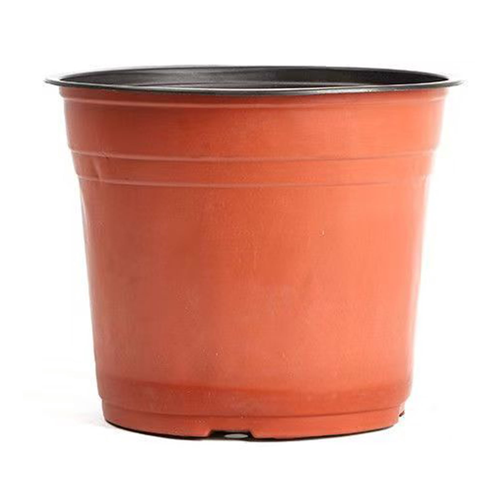 Decodeary 100pcs Herb Flower Pots Planter With Trays Plastic Plant Pots Terracotta Bucket