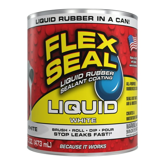 Flex Seal Liquid Rubber Sealant Coating, 16 oz, White